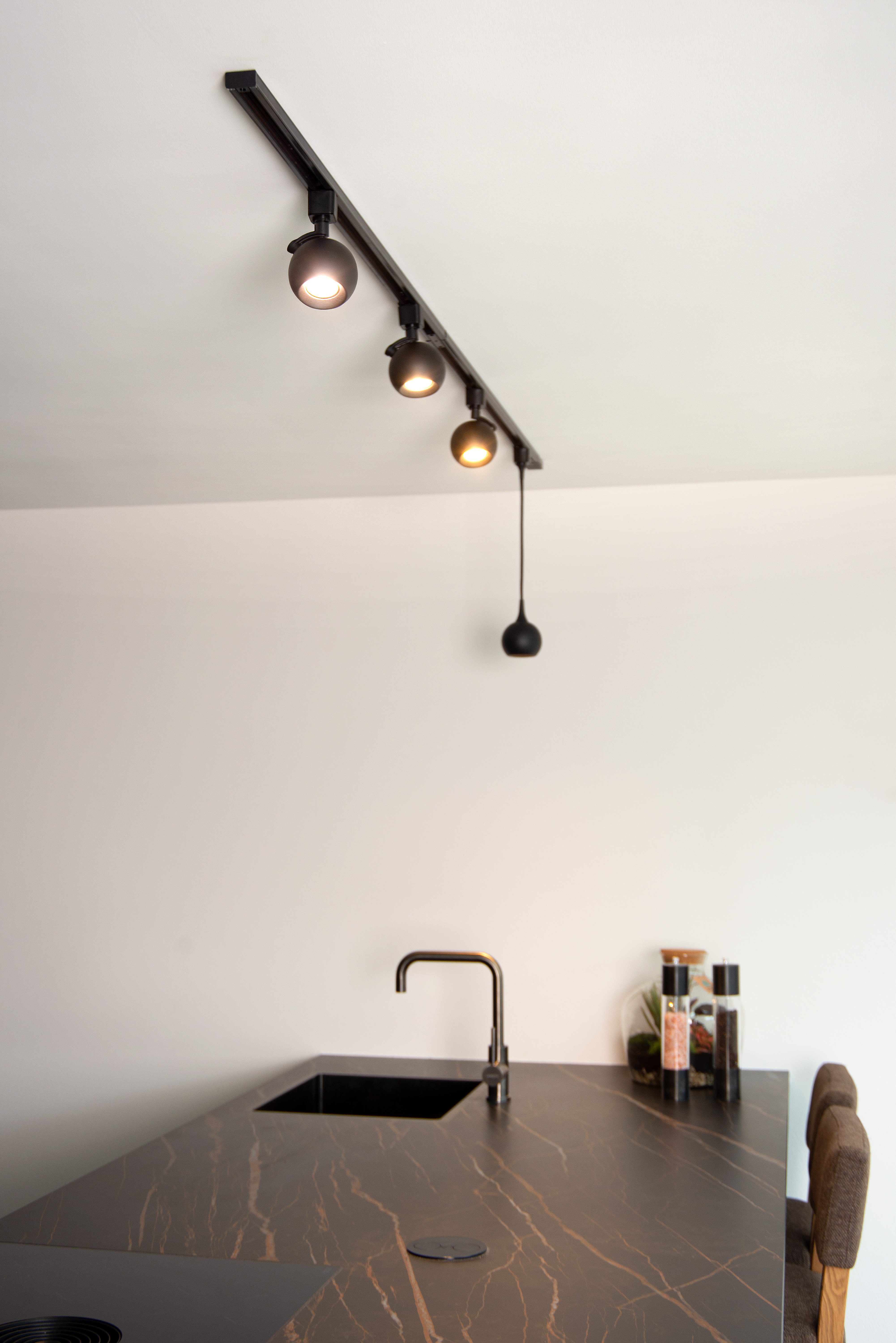 TRACK FLORIS Hanglamp Railverlichting Mat Goud / Messing